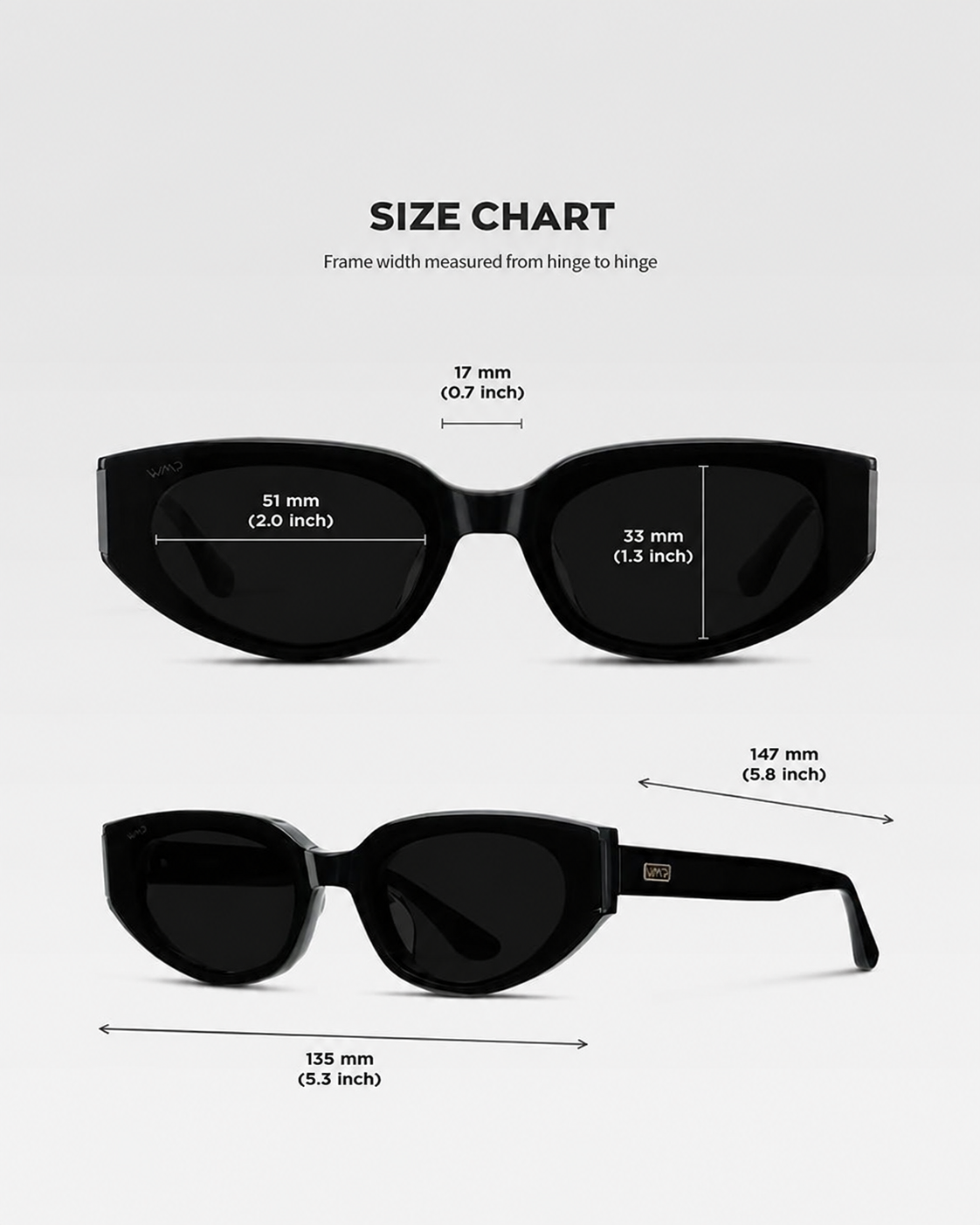 Synix Flat-Lens Cat-Eye Sunglasses for Women