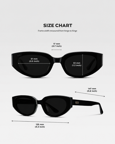 Synix Flat-Lens Cat-Eye Sunglasses for Women